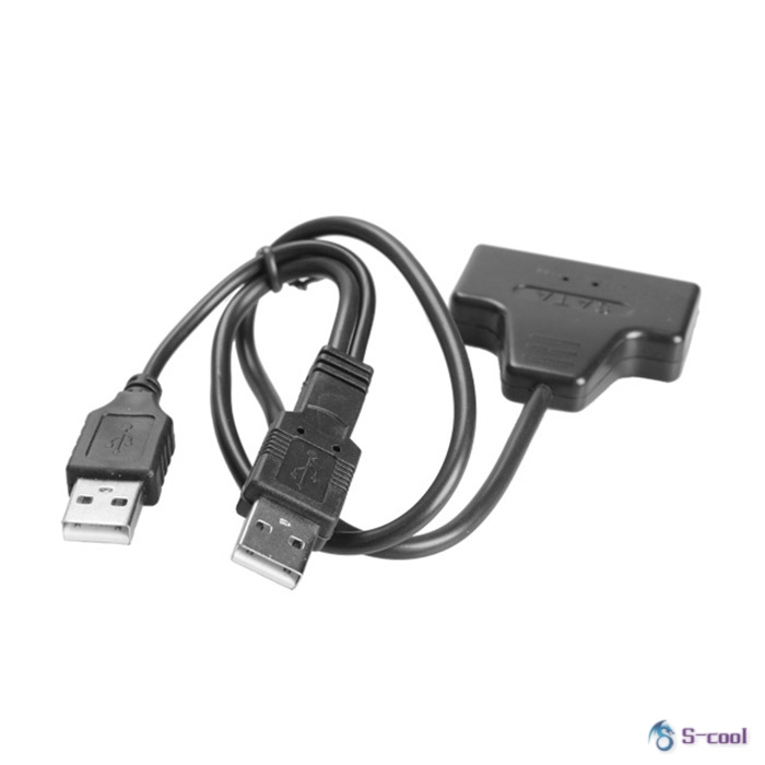 USB 2.0 to SATA 7+15 Pin 22Pin Adapter Cable for 2.5 Inch SATA Hard Drive 