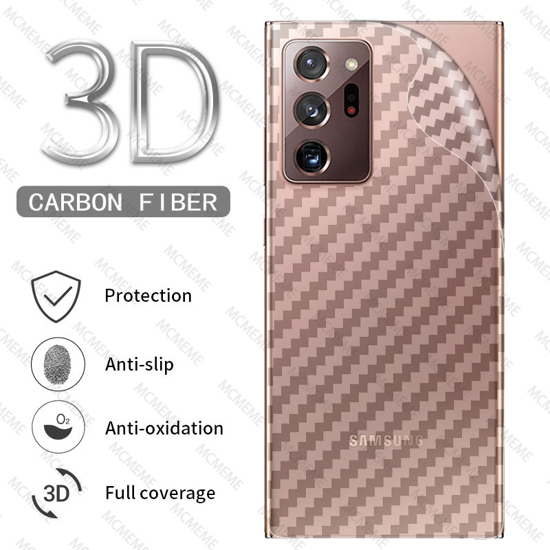 Miếng dán bảo vệ mặt sau điện thoại kết cấu sợi carbon cho Samsung Galaxy ss S23 Ultra S22 S21 FE Note 20 10 Ultra Plus Lite Pro S20 FE 20+ 10+ 5G