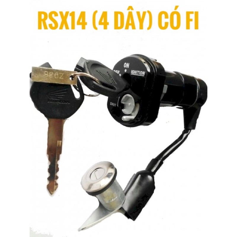 Bộ Ổ Khóa Xe RSX 2014 (4 Dây Fi) (2 Dây Không Fi) Hàng Cao Cấp Loai 1
