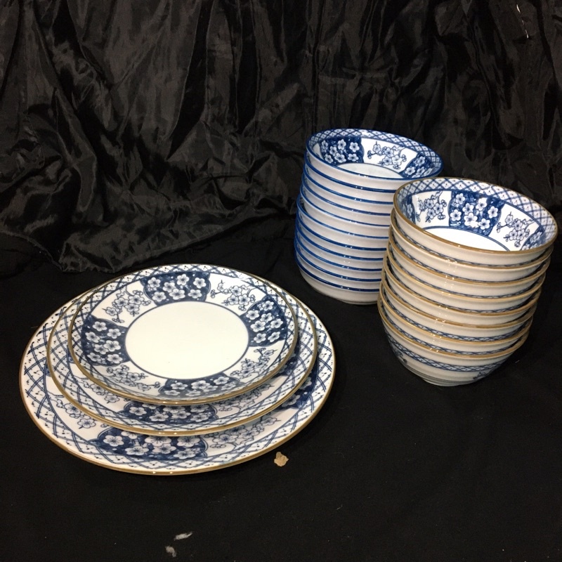 [5 size]Đĩa Sứ Họa Tiết Hoa Mai, Men Nét, Dày Dặn, Hàng Cao Cấp