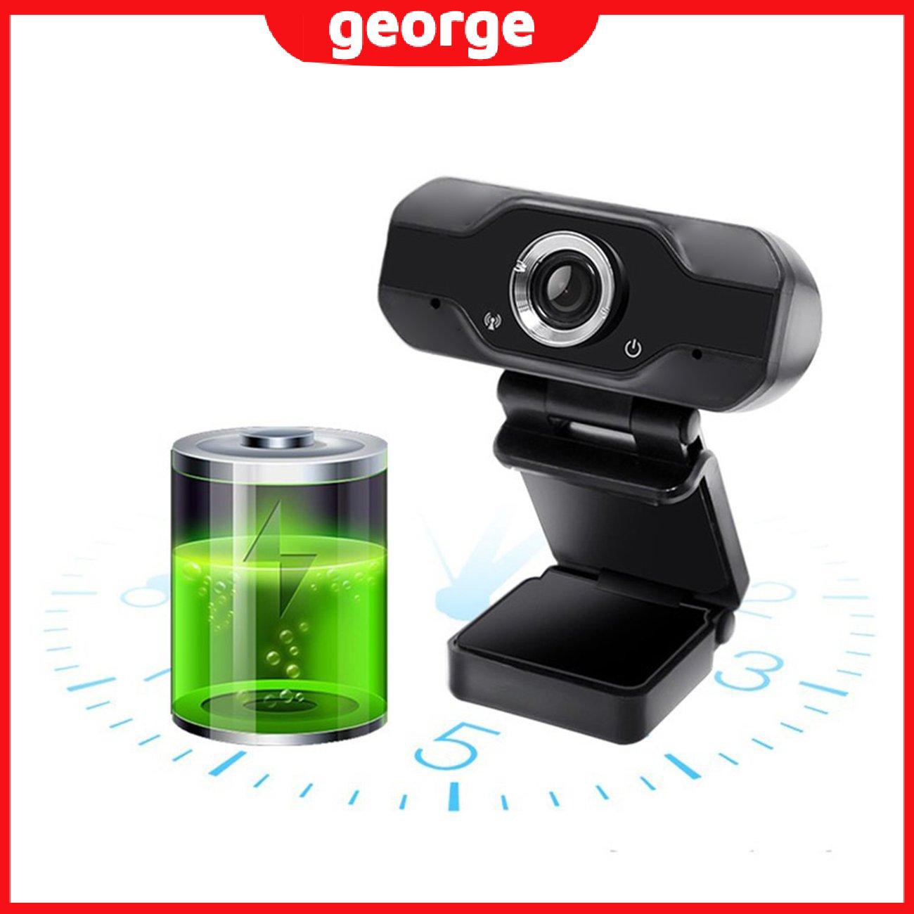 Webcam 1080p Hd Tự Cân Bằng Có Ống Kính Màu Trắng Kèm Micro Hỗ Trợ Giảng Dạy