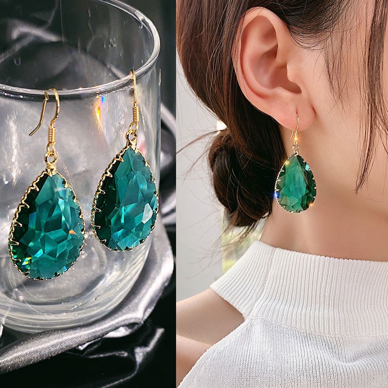 Khuyên tai mạ bạc 925 dạng dài đong đưa thời trang tinh tế sang trọng cho nữ
