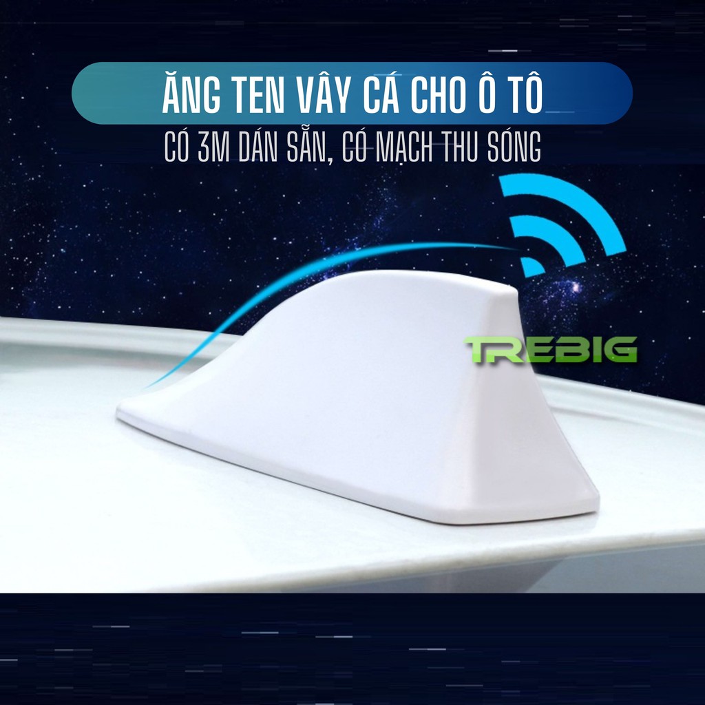 Ăng ten vây cá có mạch thu cho ô tô, antena vây cá mập sơn tĩnh điện chất lượng cao phù hợp mọi loại xe