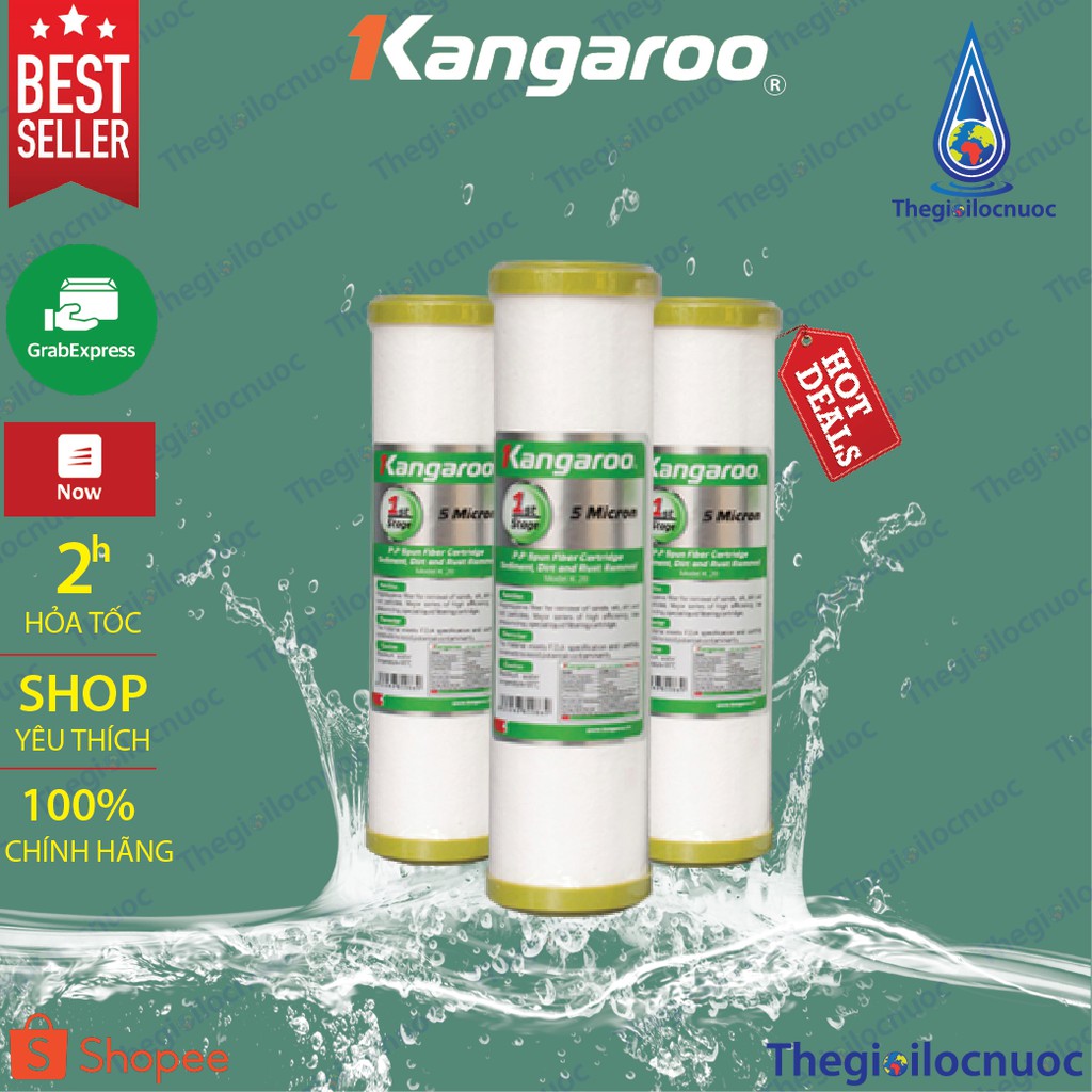 Bộ 3 lõi lọc số 1 Kangaroo chính hãng