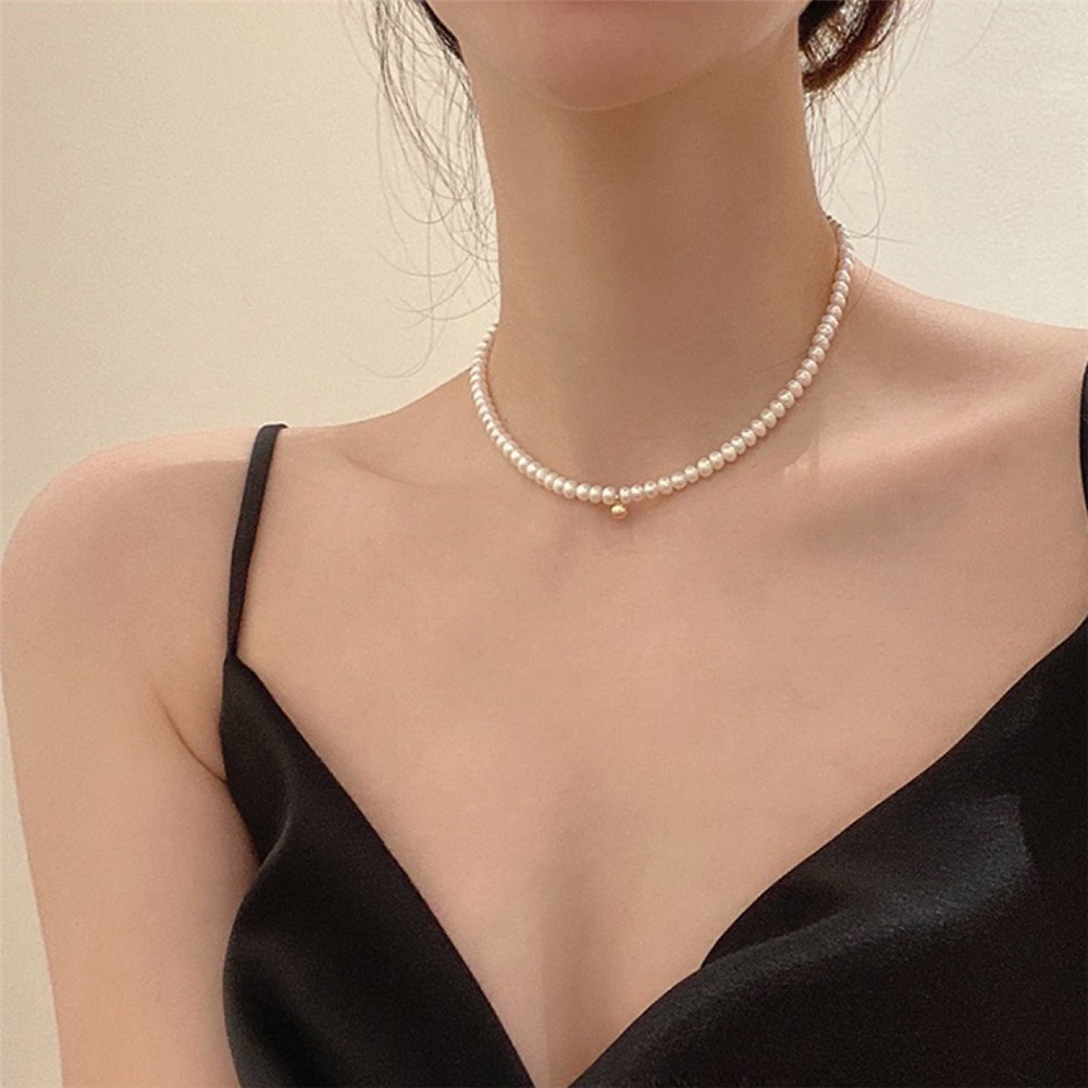 Vòng Cổ Choker Đính Ngọc Trai Thời Trang Cho Nữ