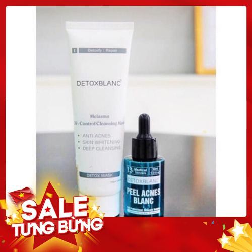 combo detox blanc nạ thải độc số 1 và serum trị mụn số 13 ( mẫu mới) [detoxblanc.vietmycosmetic]