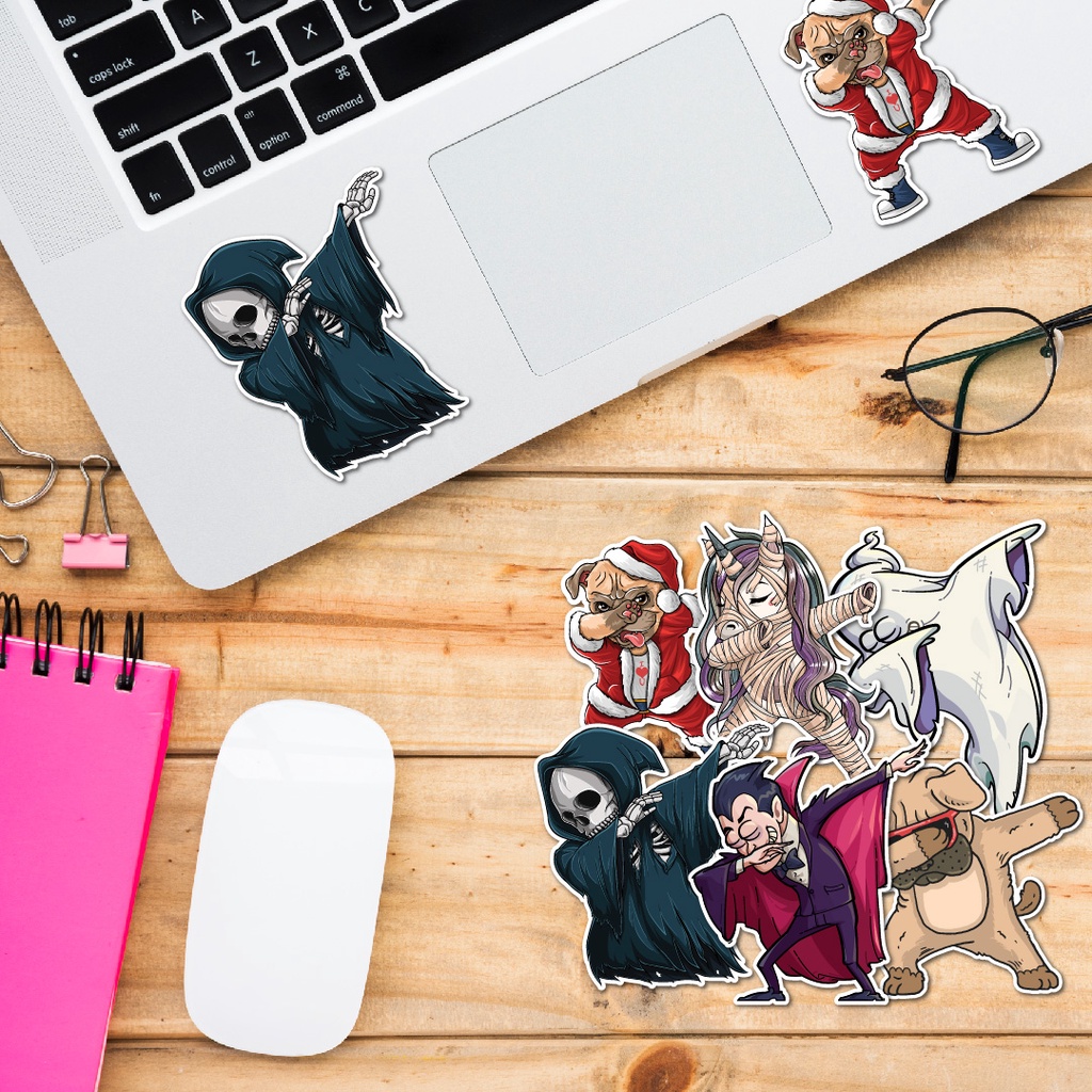 STICKER LẺ - Sticker Dabbing Move dán mũ bảo hiểm, laptop, điện thoại, vali. MSP: SS02