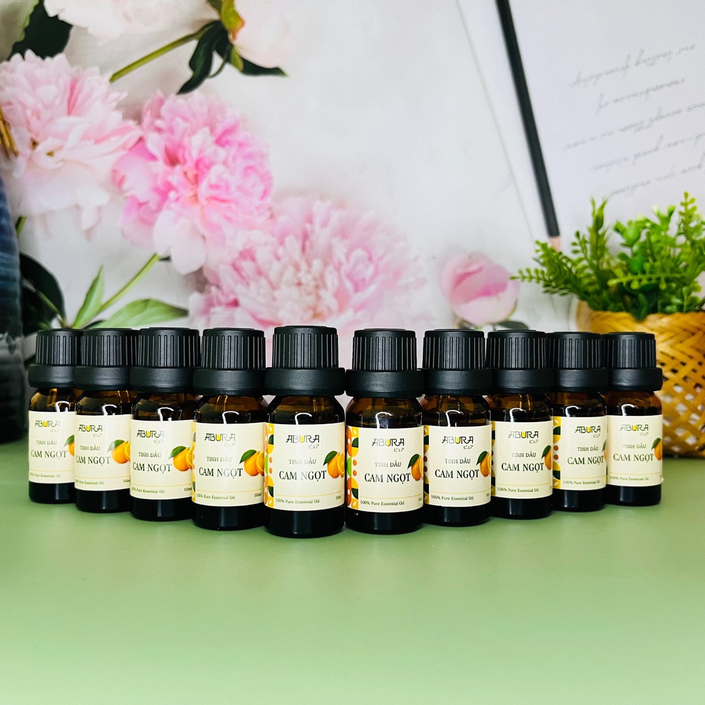 Tinh dầu thiên nhiên Cam Ngọt ABURA 10ml  khuếch tán tinh dầu hương Vỏ Cam nguyên chất thơm phòng xông hương