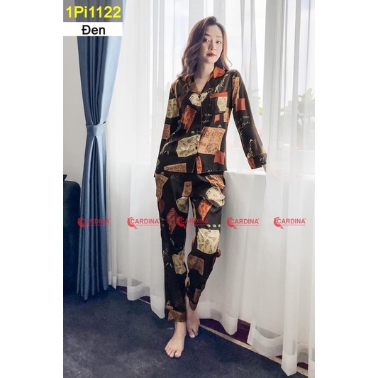 Bộ Pijama Nữ 𝐂𝐀𝐑𝐃𝐈𝐍𝐀 Dài Tay Họa Tiết Sắc Màu cao cấp