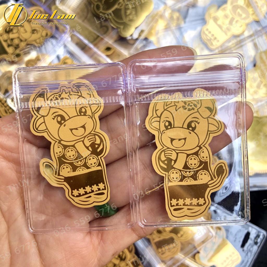 Trâu Vàng Tài Lộc Dùng Để Ôp Cho Điện Thoại Và Ví Tiền Đã Khai Quang