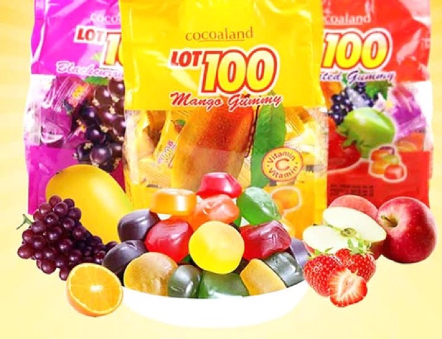 Kẹo Lot 100 Malaysia Hương Tổng Hợp Gói 320gr