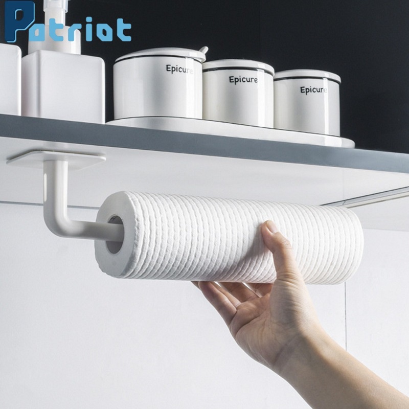 Set 2 giá đỡ treo khăn giấy cuộn gắn tường bền bỉ tiện lợi không để lại dấu vết