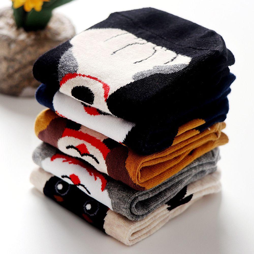Vớ Cotton Cổ Cao Họa Tiết Dễ Thương Cho Nữ