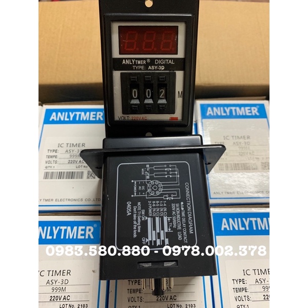 RƠLE ANLY TIMER THỜI GIAN ASY-3D 220VAC -5A