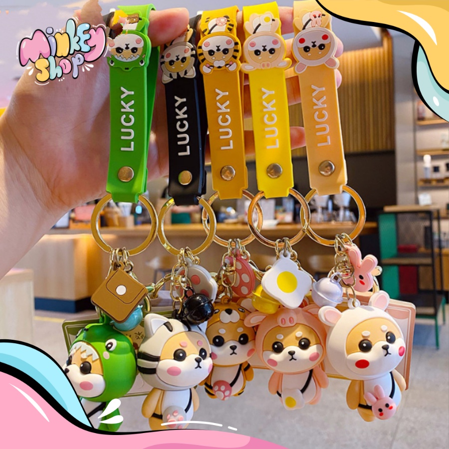 Móc Khoá Hổ LUCKY Dễ Thương Đáng Yêu Nhiều Màu Cute Phụ Kiện Túi Xách, Balo, Ô Tô Hottrend 2022  -Minkey