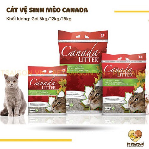 CÁT VỆ SINH CANADA CHO MÈO - 18kg