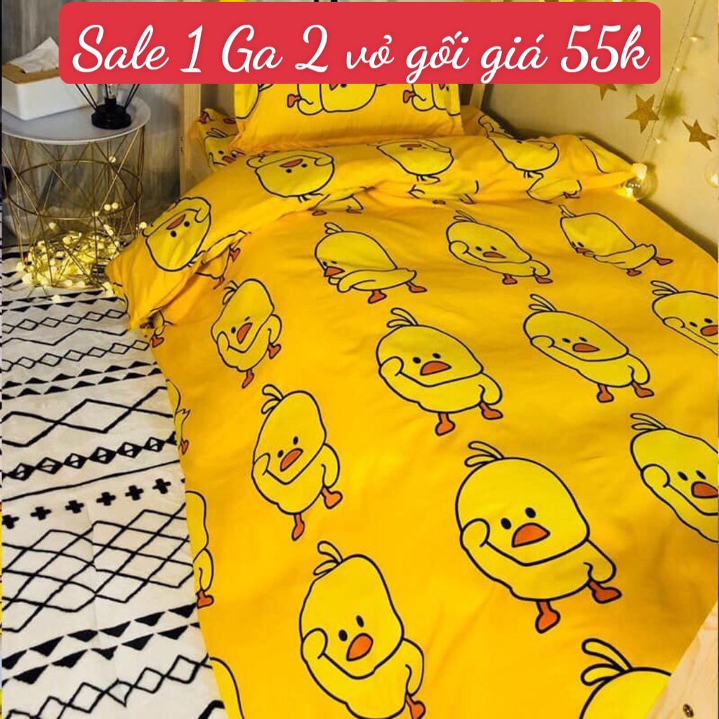 [sale 55k]Bộ Ga Gối 3 Món[1m5x2m,1m6x2m]được chọn mẫu[lá khoai]