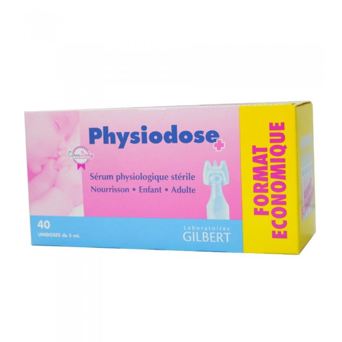 Nước muối sinh lí Physiodose tép hồng vệ sinh hàng ngày