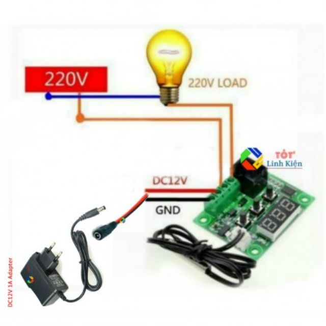 Combo mạch điều khiển kiểm soát nhiệt độ XH-W1209