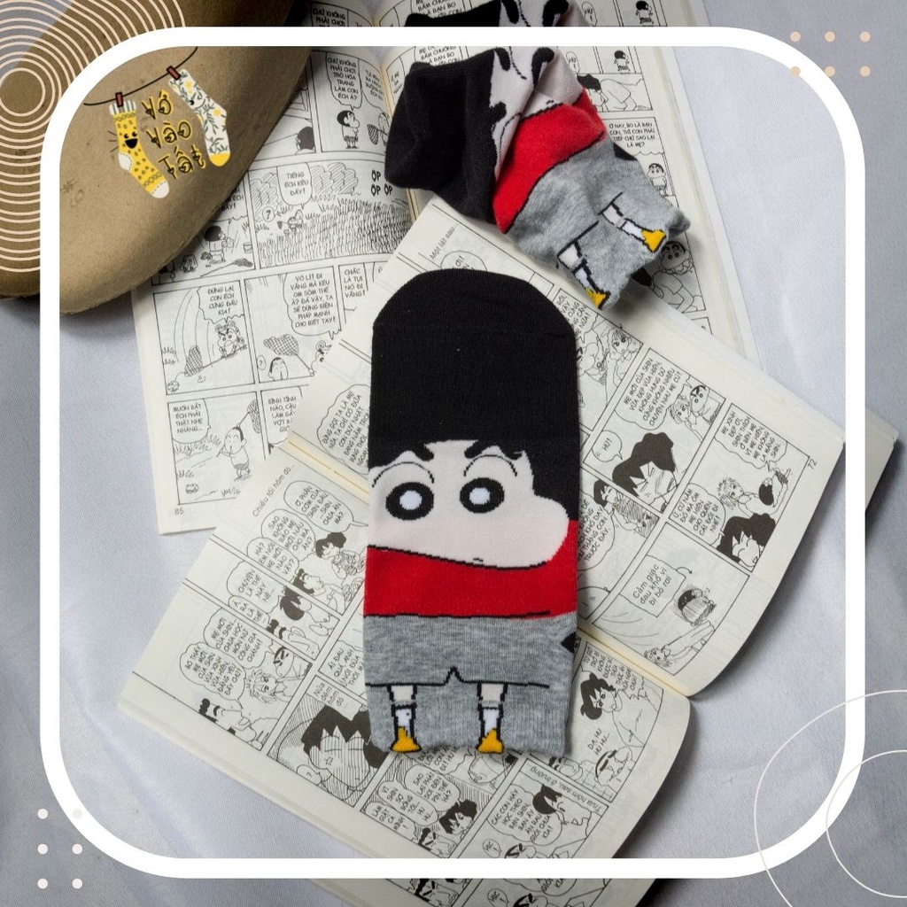 TẤT VỚ CỔ NGẮN HÌNH SHIN ĐÁNG YÊU