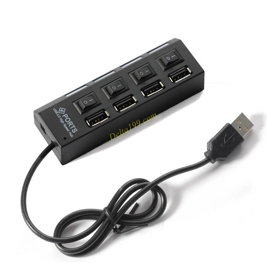 Hub chia cổng USB từ 1 ra 4 cổng dạng công tắc