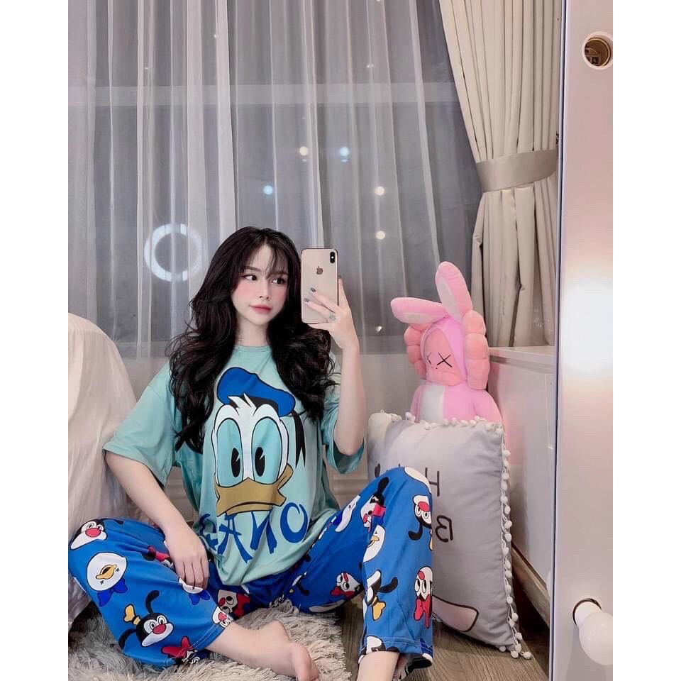 Đồ bộ mặc nhà thun cotton chất mềm mịn, mỏng mát