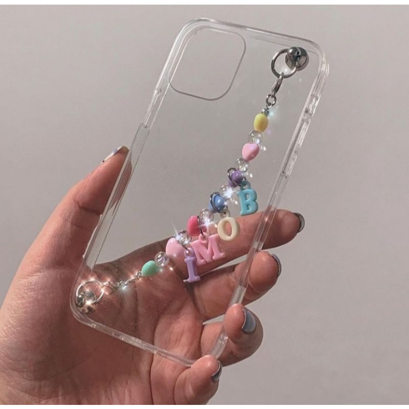 Dây đeo tay trang trí ốp điện thoại mix chữ theo yêu cầu so beautiful honey💅🏻 có kèm hook