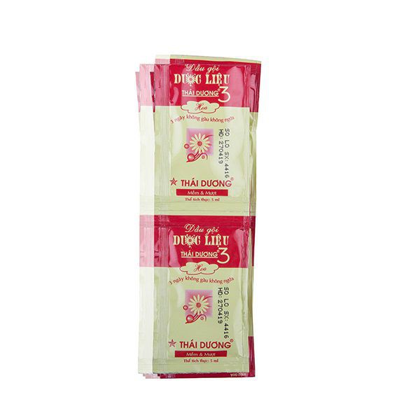 Dầu Gội Dược Liệu Thái Dương 3 Dạng Gói Đỏ/Xanh
