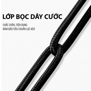 cáp sạc nam châm 3 đầu IP- type c-micro usb dây dù cao cấp