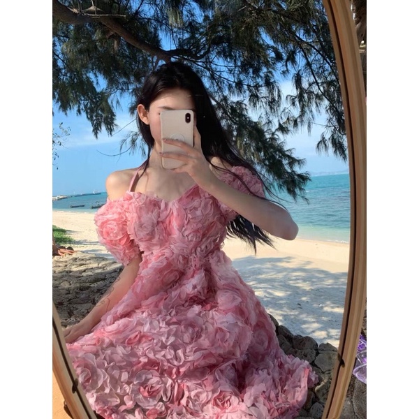 ✨💕Đầm hoa hồng siêu bánh bèo, hàng loại 1