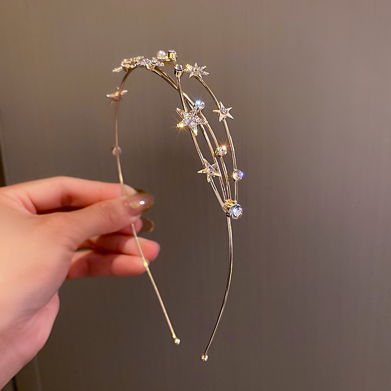 Cài tóc hình ngôi sao đính đá giả phong cách thời trang