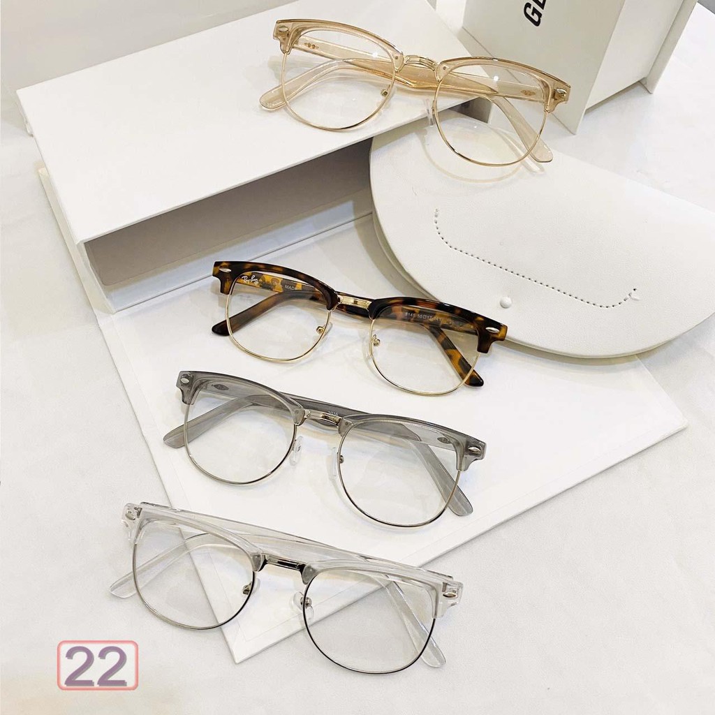 Mắt Kính Gọng Cận Form Tròn Nửa Gọng Nhiều Màu sắc lựa chọn Phong cách trẻ trung cá tính | BigBuy360 - bigbuy360.vn