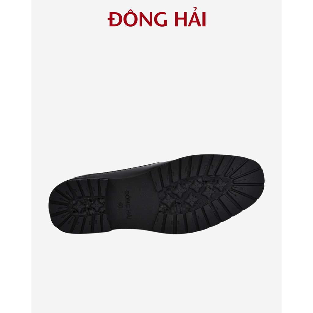 &quot;TẶNG NGAY 30K khi theo dõi gian hàng &quot;Giày tây nam Đông Hải da bò cao cấp slip-on đế cao su 3cm - G01A5