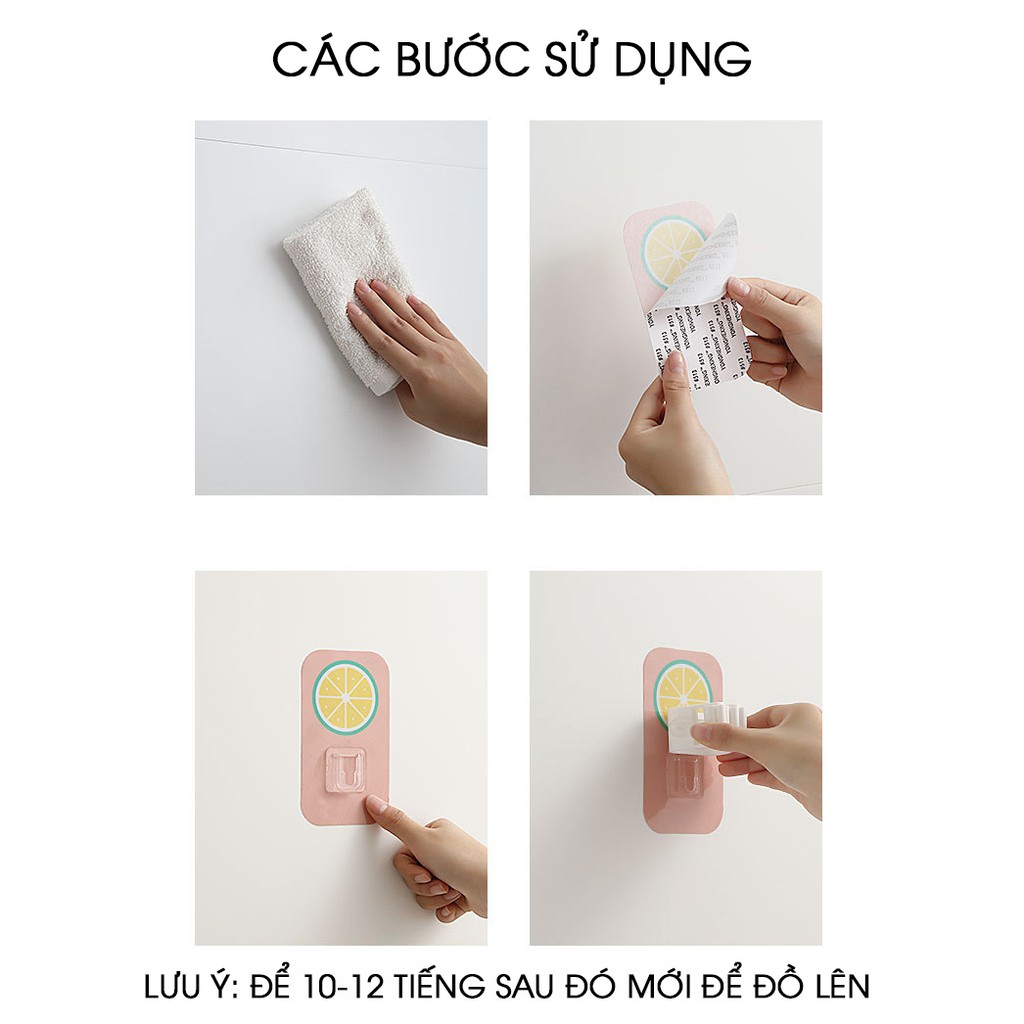 Móc dán tường kẹp giữ cây lau nhà móc treo chổi, treo ô, đồ dùng