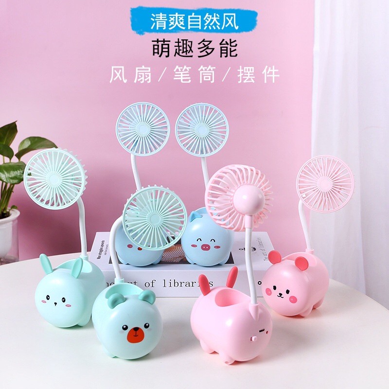 Quạt Mini Tích Điện Để Bàn Tiện Lợi Pin Khoẻ, Quạt Mạnh Hình Thú Dễ Thương | BigBuy360 - bigbuy360.vn