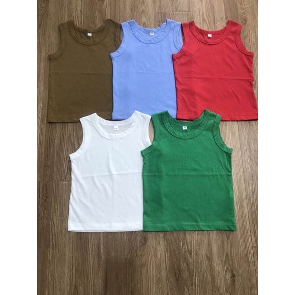 Áo ba lỗ áo sát nách chất cotton xuất dư cho bé