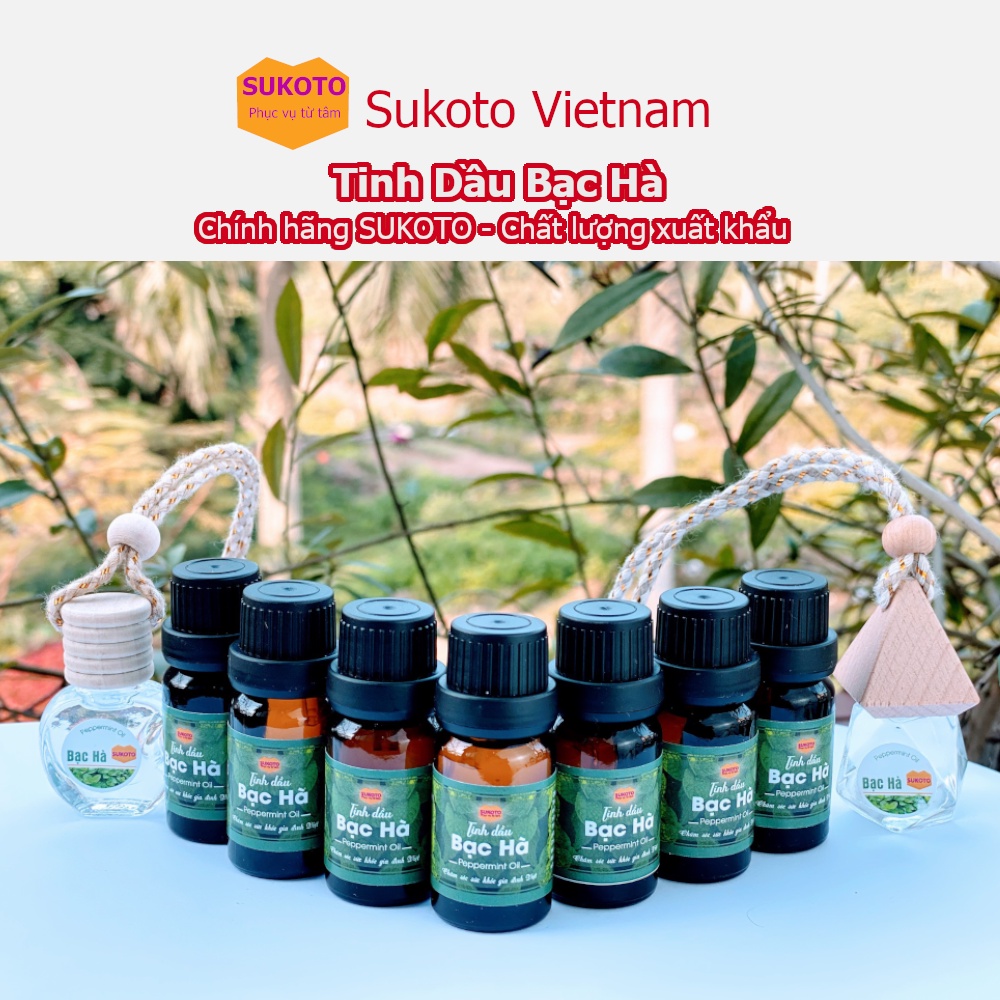 Tinh Dầu Bạc Hà SUKOTO Chính Hãng - Thơm phòng, treo xe, treo tủ quần áo