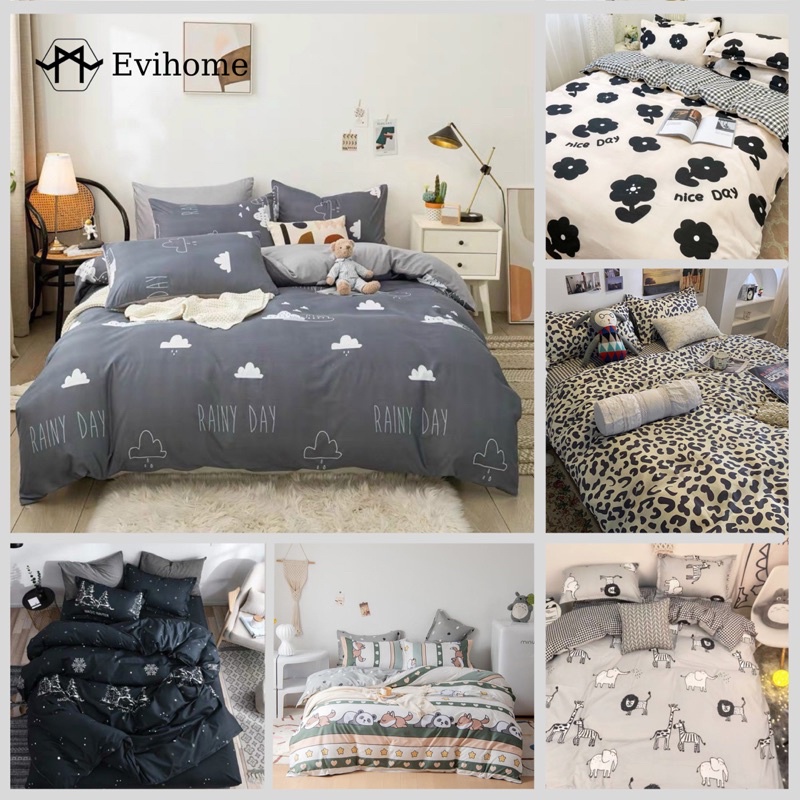 Bộ vỏ chăn ga gối Poly Cotton 4 món hàng nhập khẩu đủ màu sắc giá rẻ nhất thị trường