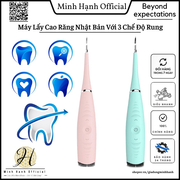 Máy Lấy Cao Răng Nhật Bản Với 3 Chế Độ Rung Giúp Làm Sạch Bong Mảng Bám Hiệu Quả - Không Gây Ê Buốt Và Chảy Máu