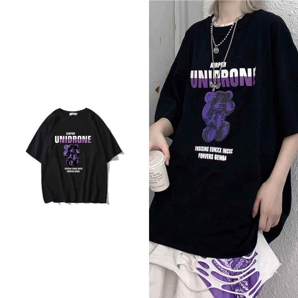 Áo Thun 100% Cotton Co Giãn Thấm Hút Họa Tiết Cá Tính