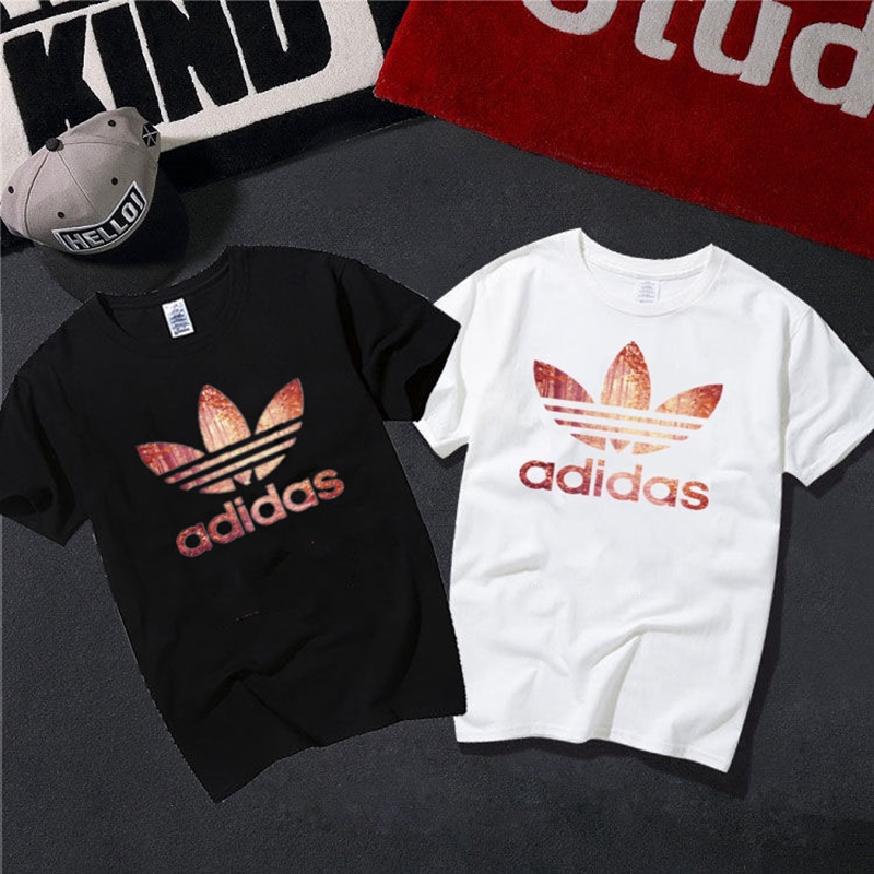 [ Mã CBMAUG88 giảm 10% tối đa 20K đơn 99K ] Áo thun 100% cotton in logo Adidas thời trang mùa hè cho nam và nữ