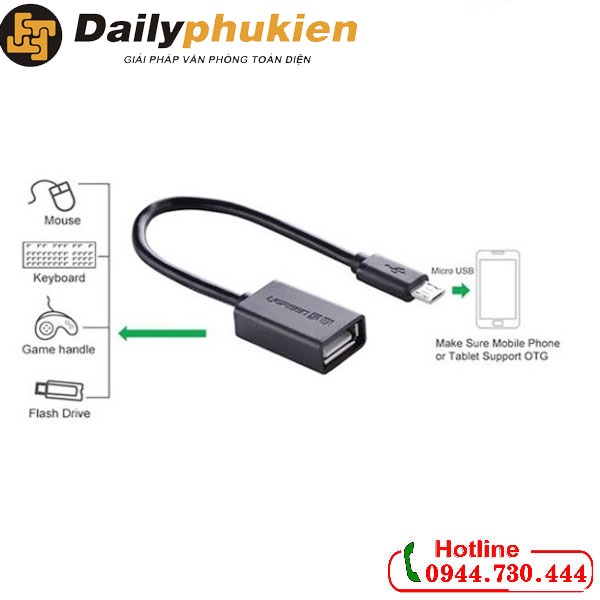 Cáp Micro USB 2.0 OTG Ugreen 10396 dailyphukien