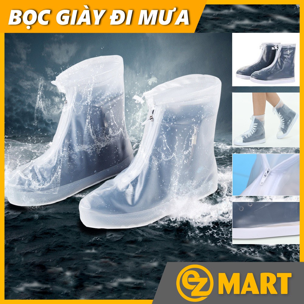 Bọc Giày Dép Đi Mưa - Áo Mưa Cho Giày Dép Tặng Kèm Gót Chống Đau Chân EZMART