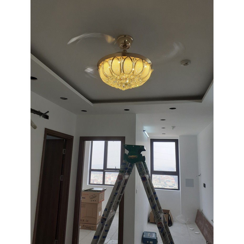 QUẠT TRẦN ĐÈN KHÔNG CÁNH CỤP XÒE,PHONG CÁCH HIỆN ĐẠI,ĐỘNG CƠ DC SIÊU TIẾT KIỆM ĐIỆN,ĐÈN LED 3 CHẾ ĐỘ ÁNH SÁNG