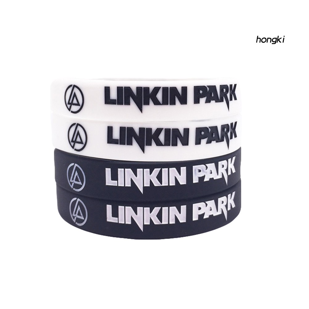 ROCK Vòng Tay Silicone In Chữ Linkin Park Thời Trang Dành Cho Nam Và Nữ