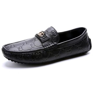 Giầy lười da nam mọi sần mác GG mới