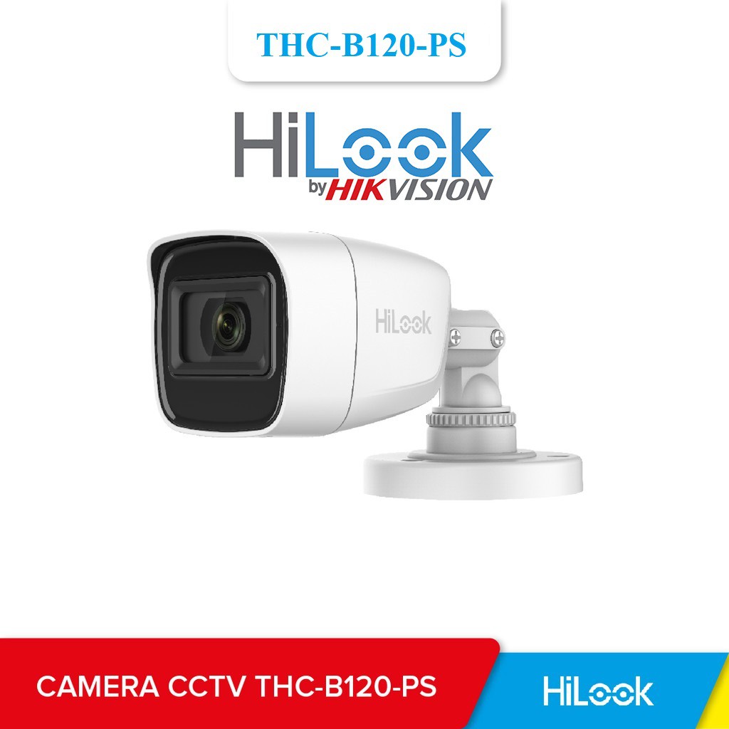 Camera HD-TVI ngoài trời hồng ngoại 2.0 Megapixel HILOOK THC-B120-PS - Tích hợp míc - Hàng chính hãng