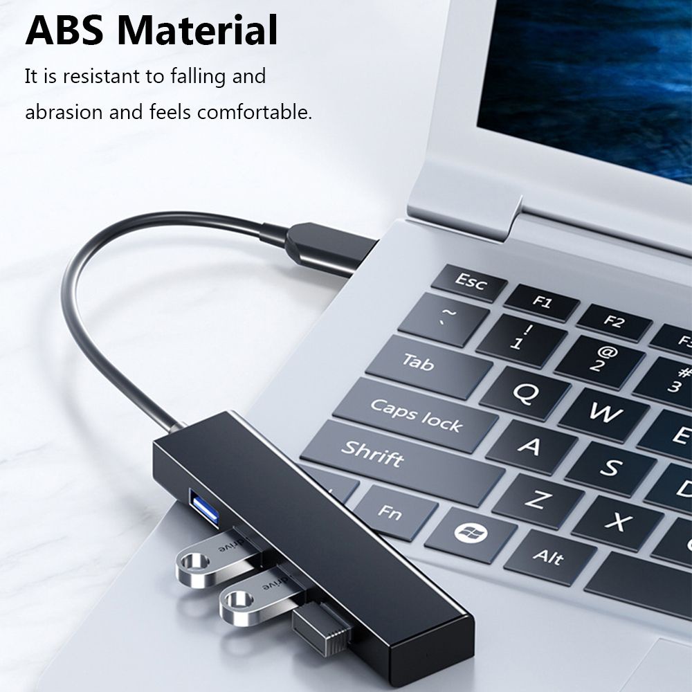 Hub mở rộng 4 cổng USB tốc độ cao bằng hợp kim nhôm cho laptop&lt;br&gt;