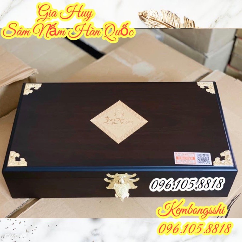 [SALE TẾT] Cao Hồng Sâm KANGHWA Hàn Quốc, Hộp Gỗ Đen 4 lọ