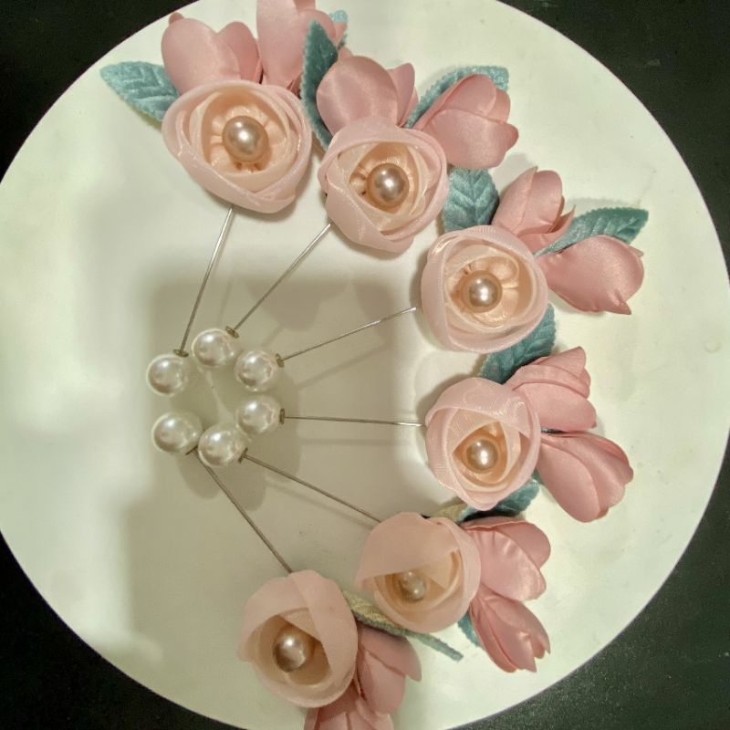 Trâm cài trang trí siêu đẹp kết hợp hoa lá và hạt ngọc mẫu mới nhất